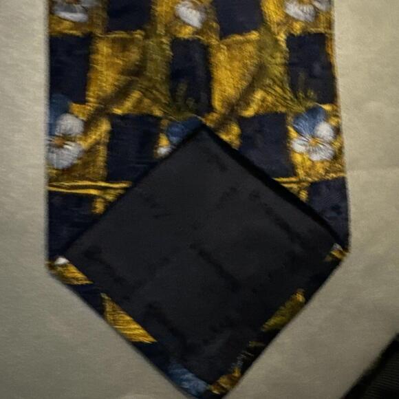 Ermenegildo Zegna Neck Tie 56” Geometrical Mens Floral - Picture 3 of 4